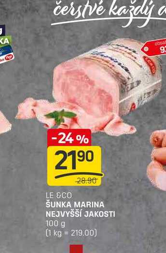 ŠUNKA MARINA NEJVYŠŠÍ JAKOSTI 100 g