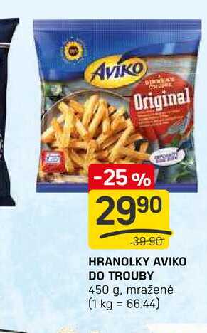 HRANOLKY AVIKO DO TROUBY 450 g, mražené 