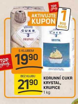 KORUNNÍ CUKR KRYSTAL, KRUPICE 1 kg 
