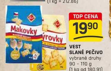 VEST SLANÉ PEČIVO vybrané druhy 90 - 110 g