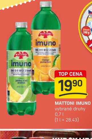 MATTONI IMUNO vybrané druhy 0,7l
