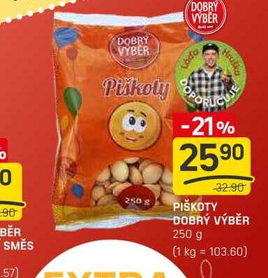 PIŠKOTY DOBRÝ VÝBĚR 250 g 