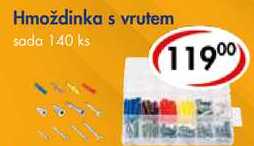 Hmoždinka s vrutem, sada 140 ks 