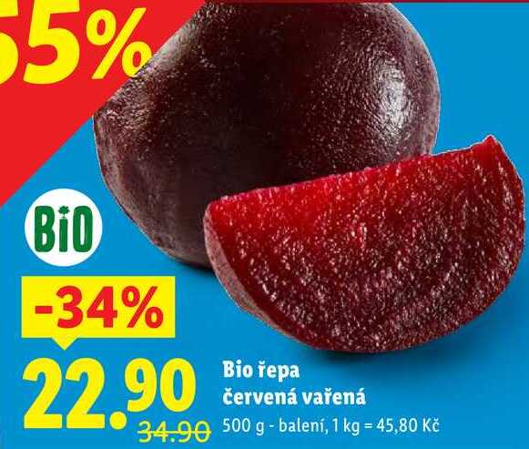 Bio řepa červená vařená, 500 g