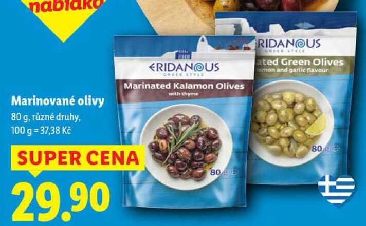 Marinované olivy, 80 g
