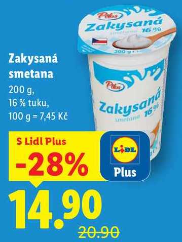 Zakysaná smetana, 200 g