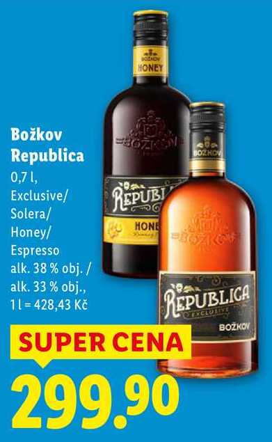 Božkov Republica, 0,7 l
