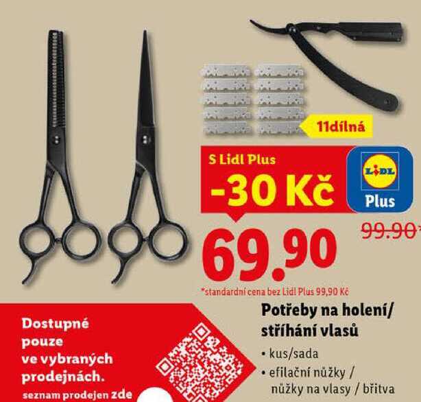 Potřeby na holení/stříhání vlasů 