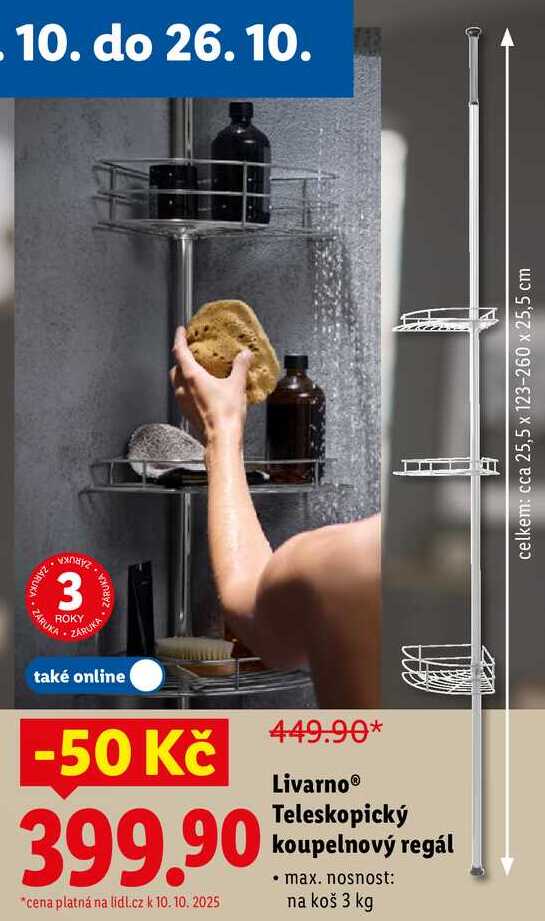 Livarno Teleskopický koupelnový regál 