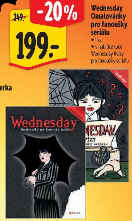 Wednesday Omalovánky pro fanoušky seriálu 