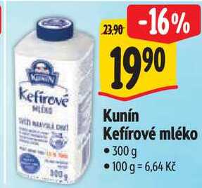Kunín Kefírové mléko, 300 g