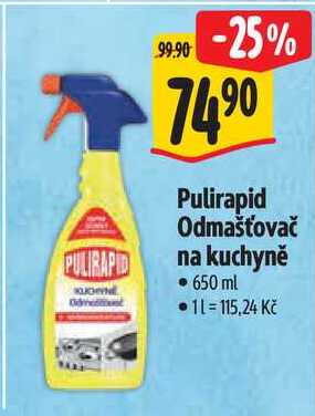 Pulirapid Odmašťovač na kuchyně, 650 ml 