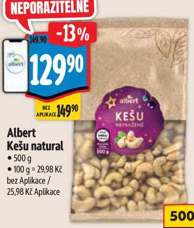 Albert Kešu natural, 500 g 