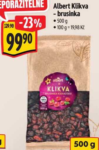 Albert Klikva - brusinka, 500 g