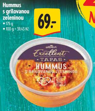 Hummus s grilovanou zeleninou, 175 g