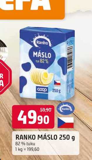 RANKO MÁSLO 250 g 82% tuku 