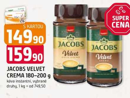 JACOBS VELVET CREMA 180-200 g