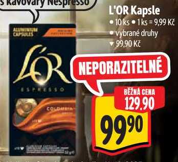 L'OR Kapsle, 10 ks