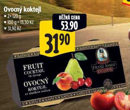 Ovocný koktejl, 2x 120 g 
