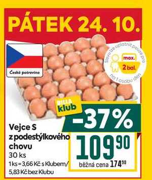 Vejce S z podestýlkového chovu 30 ks 