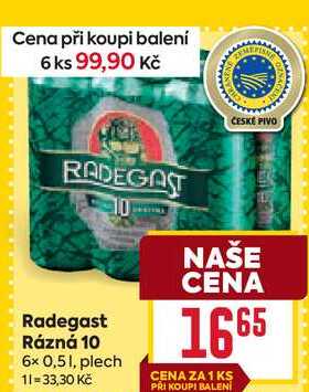 Radegast Rázná 10 6x 0,51, plech 