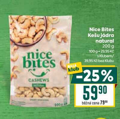 Nice Bites Kešu jádra natural 200 g