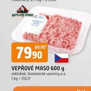 VEPŘOVÉ MASO 600 g mělněné