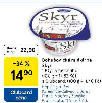 Bohušovická mlékárna Skyr, 130 g, více druhů  