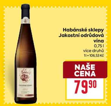 Habánské sklepy Jakostní odrůdová vína 0,75l