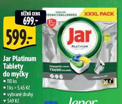 Jar Platinum Tablety do myčky, 110 ks