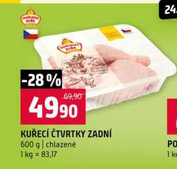 KUŘECÍ ČTVRTKY ZADNÍ 600 g