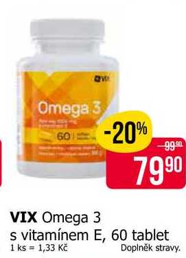 VIX Omega 3 s vitamínem E, 60 tablet 