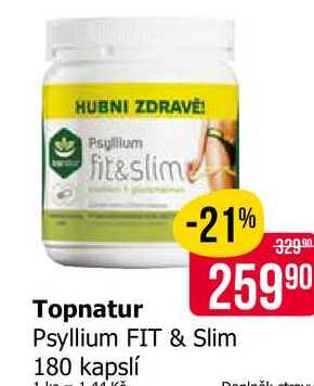 Topnatur Psyllium FIT & Slim 180 kapslí 