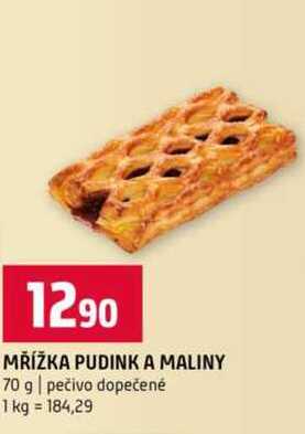 MŘÍŽKA PUDINK A MALINY 70 g
