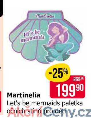 Martinelia Let's be mermaids paletka očních stínů pro děti 