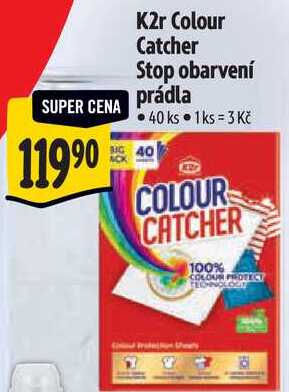 K2r Colour Catcher Stop obarvení prádla, 40 ks