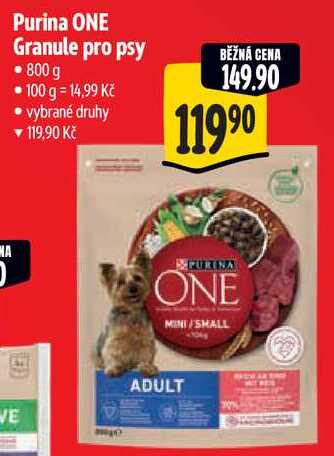 Purina ONE Granule pro psy, 800 g
