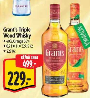 Grant's Triple Wood Whisky, 0,7 l