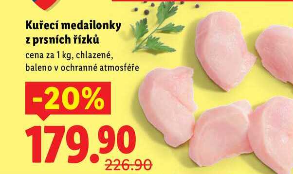 Kuřecí medailonky z prsních řízků, cena za 1 kg