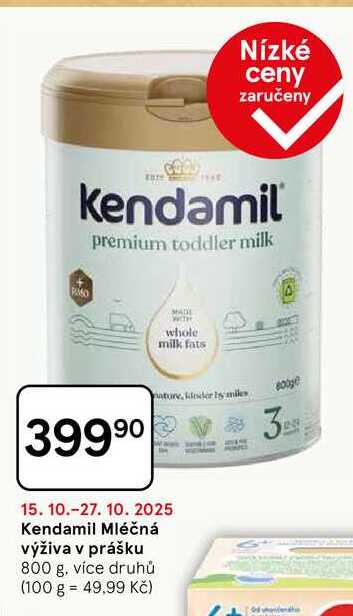 Kendamil Mléčná výživa v prášku, 800 g