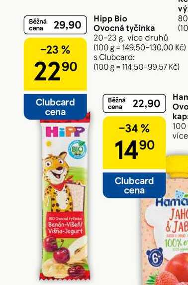 Hipp Bio Ovocná tyčinka, 20-23 g