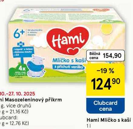 Hami Mlíčko s kaší, 1 l