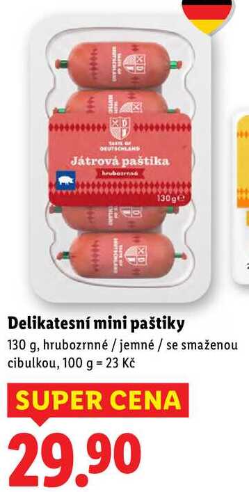 Delikatesní mini paštiky, 130 g