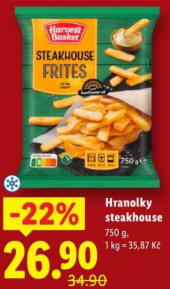 Hranolky steakhouse, 750 g