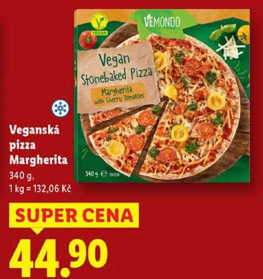 Veganská pizza Margherita, 340 g