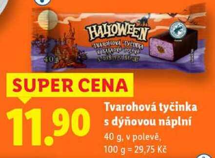 Tvarohová tyčinka s dýňovou náplní, 40 g