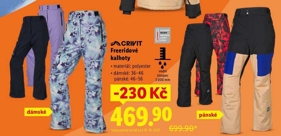 Freeridové kalhoty