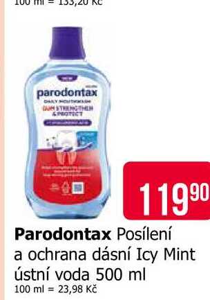 Parodontax Posílení a ochrana dásní Icy Mint ústní voda 500 ml