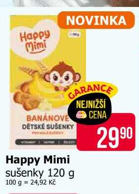 Happy Mimi sušenky 120 g 