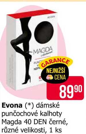 Evona dámské punčochové kalhoty Magda 40 DEN černé, různé velikosti, 1 ks 